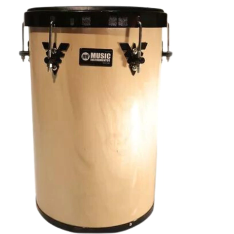 Rebolo 12" Madeira Verniz 50x12 Pele Napa Aro Preto Music