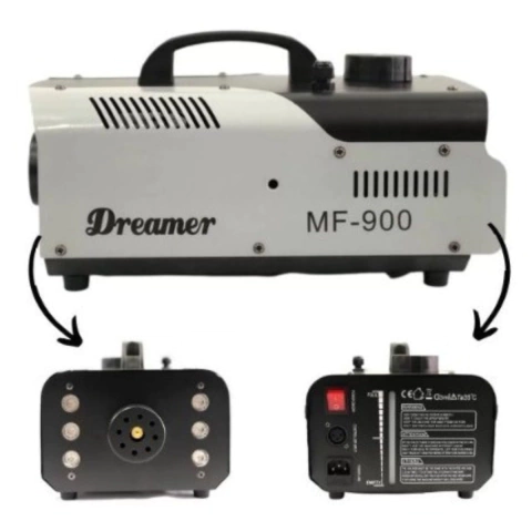 Maquina De Fumaça 900w Com Led Mf900l 110v Dreamer - Prateado