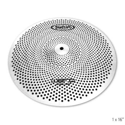 Prato 16 Ataque Crash Silent Aço Escovado Hero Mute Turbo