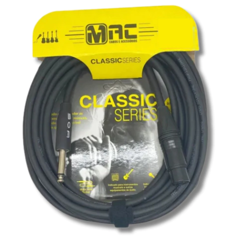 Cabo XLR + P10 Microfone e Áudio 4.57m 0.30mm Classic Séries Mac Cabos