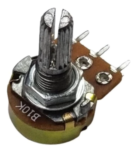 Potenciômetro 10K B L20 Eixo Longo Sem Chave