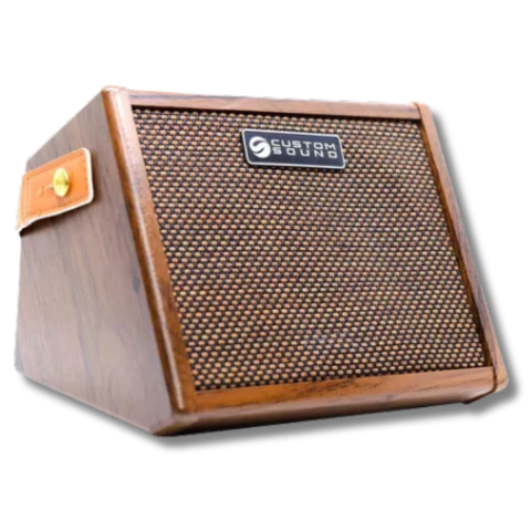 Amplificador de Violão Mini FX Bluetooth 15w Cor Madeira