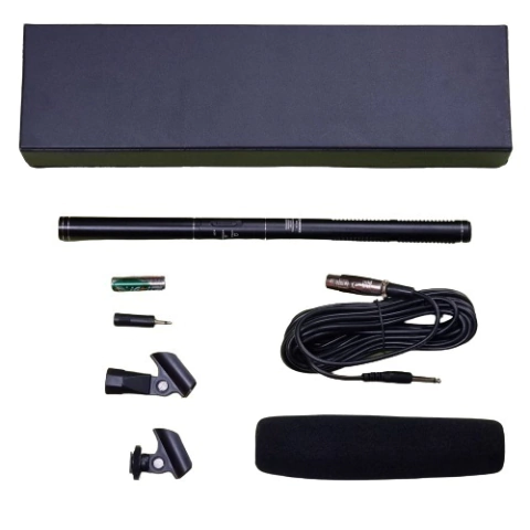 Microfone Shotgun Metal Preto MSG36 Soundvoice