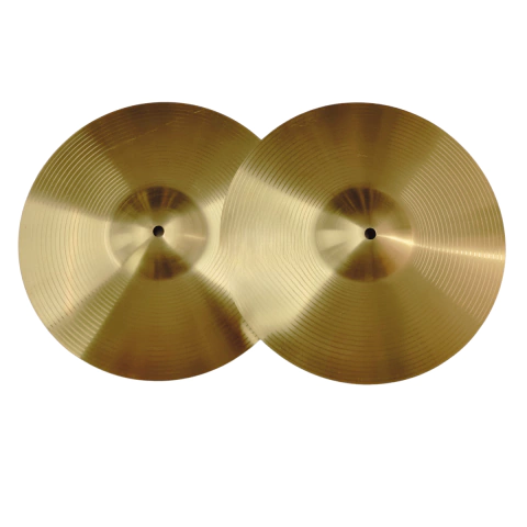 Par de Prato 14" Chimbal Hi Hat Dourado Brilhante C. Ibanez