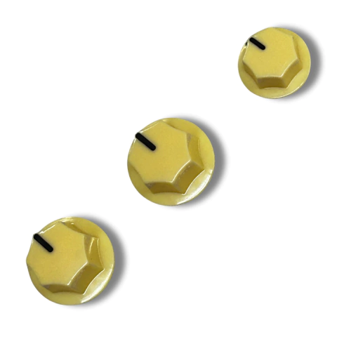 Kit Knob Baixo Jazz Bass 2 Grandes e 1 Pequeno Bege