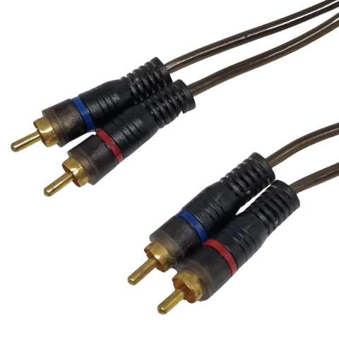 Cabo 2 RCA + 2 RCA Gold Profissional 1,8m MXT