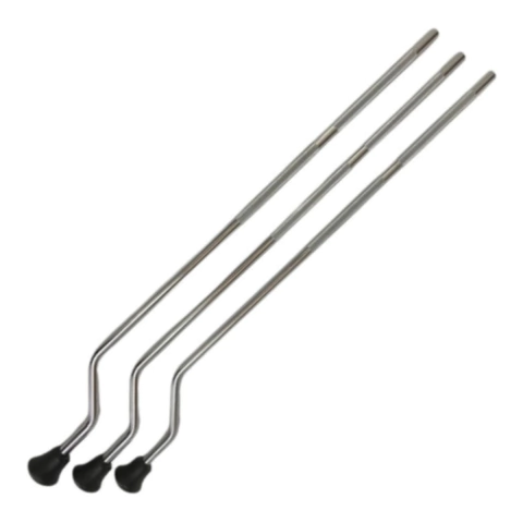 Kit 3 Pés de Surdo Noah Kit Metal Cromado 47cm Pés Borracha