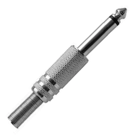 Plug P10 Macho Estéreo Cromado Mola Simples MXT