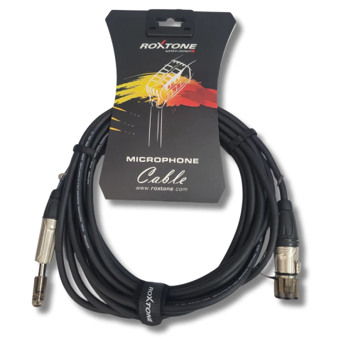 Cabo XLR Fêmea x P10 Macho 5m de Microfone Roxtone DMXJ210L5