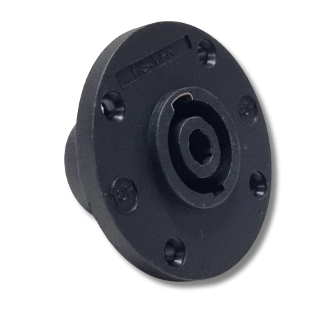 Plug Speakon Fêmea Painel 4 Vias Gold ABS Redondo HS4MPR HJH