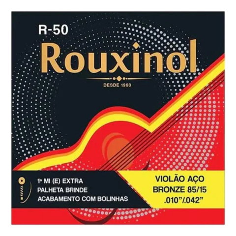 Encordoamento Violão Aço Bronze 85/15 .010 R50 Rouxinol
