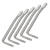 Kit 5 Alavanca Para Guitarra Cromada Ponta Branca Rosca 6mm