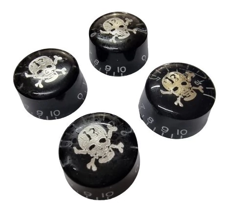 Kit 4 Knob Caveira Les Paul Sg Prs Andaluz
