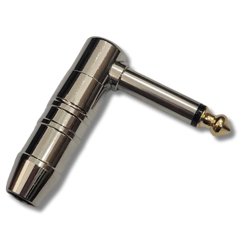 Plug P10 Macho Mono em L Cromado 90º Profissional HJ3128 HJH