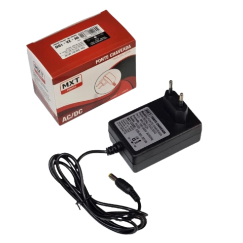 Fonte 9v 2a 18w Teclado Ou Pedal Interno Negativo Bivolt Aut