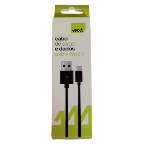 Cabo de Carga e Dados USB Tipo C 1m Preto MXT