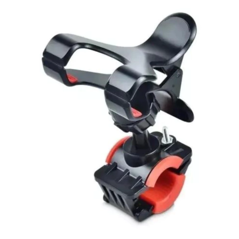 Suporte Celular para Pedestal Clip Preto e Vermelho Ronsani