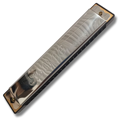 Gaita Bee Harmonica 80 Vozes 20 Furos Cromada em Dó Maior C