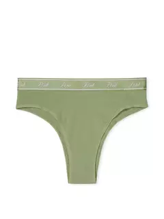 LOGO COTTON BRAZILIAN PANTY GREEN