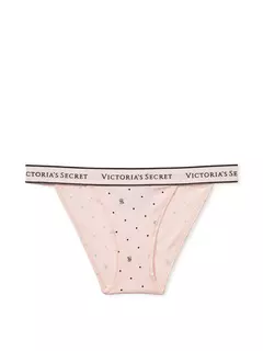 LOGO COTTON BIKINI PANTY ROSA