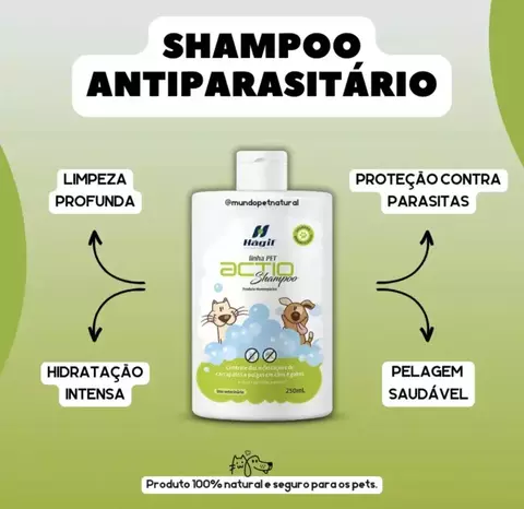 Shampoo Actio - Controle e prevenção de Parasitas