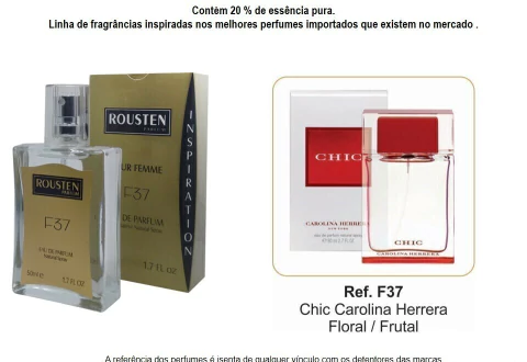 PERFUME F37 FEMININO INSPIRAÇÃO CHIC CAROLINA HERRERA