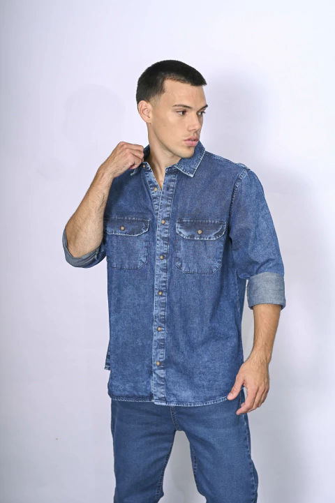 CAMISA MAN INDIGO - comprar online