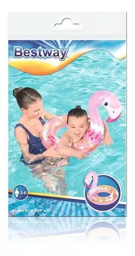 BESTWAY SALVAVIDAS INFLABLE CISNE GLITER 36306 - comprar online