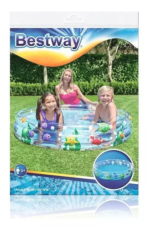 BESTWAY PILETA INFLABLE ANIMALES MARINOS 3 AROS 1.52CM X 30CM 51004 - comprar online