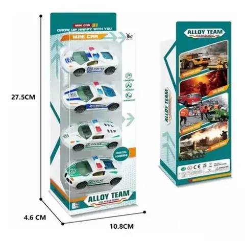 PACK 4 AUTOS PATRULLEROS MINI CAR LOVE - comprar online