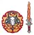 ESPADA Y ESCUDO MEDIEVAL ROJO SOFT ISAKITO en internet