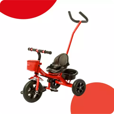 TRICICLO CON BARRAL 1701 BEBESIT - comprar online