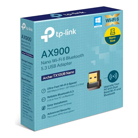 Adaptador wi-fi 6x e bluetooth 5.3 Tp-link AX900