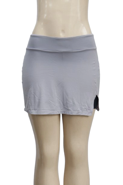 SHORT SAIA ESPORTIVA COM FENDA CINZA - BODY WORK