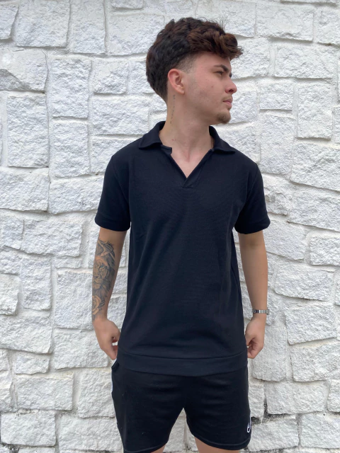 Camisa Polo Italiana Zara “preta” - comprar online