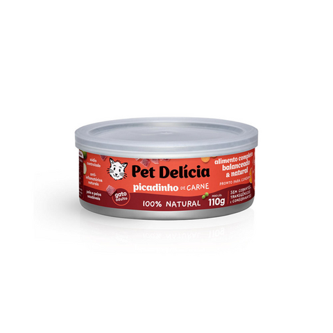 Pet Delicia Picadinho de Carne Pra Gatos Adultos 110g