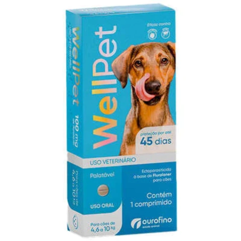 Wellpet Anti-Parasitário Pra Cães de 4,6 a 10Kg 1 Comprimido