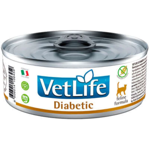 Ração Úmida Vet Life Diabetic Pra Gatos 85g