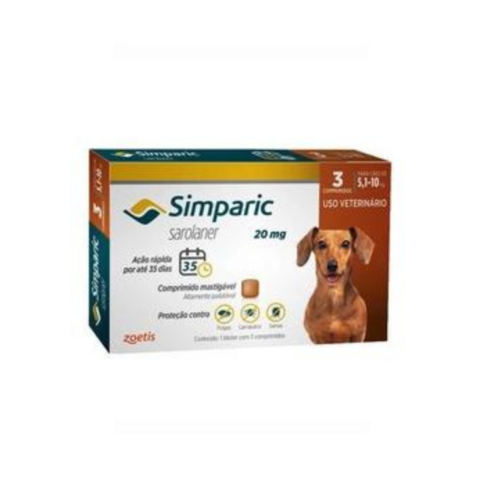 Simparic 20mg Com 3 Comprimidos