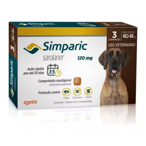 Simparic 120 mg Com 3 Comprimidos