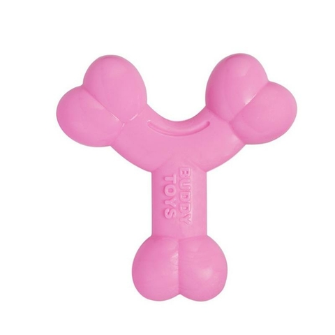 Brinquedo Resistente Buddy Mini Ossinho Rosa Para Filhotes