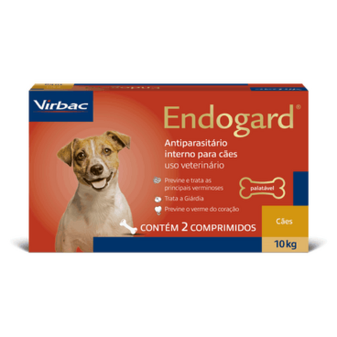 Endogard Vermífugo Cães 10kg - C/ 2 Comprimidos Virbac