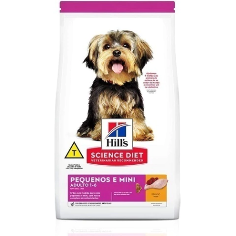 Ração Hils Science Diet Pequenos Mini Adulto 1-6 Frango 800g