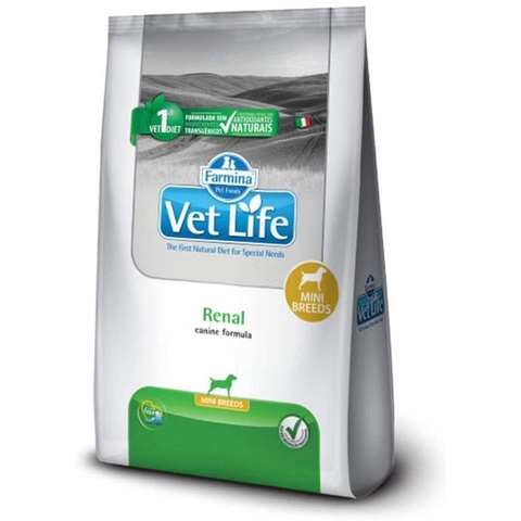 Ração Vet Life Renal Mini Cães Adultos de Pequeno Porte 2kg