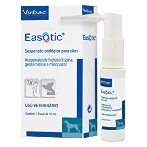Solução Easotic Virbac Tratamento Otológico P/ Cães - 10 ml