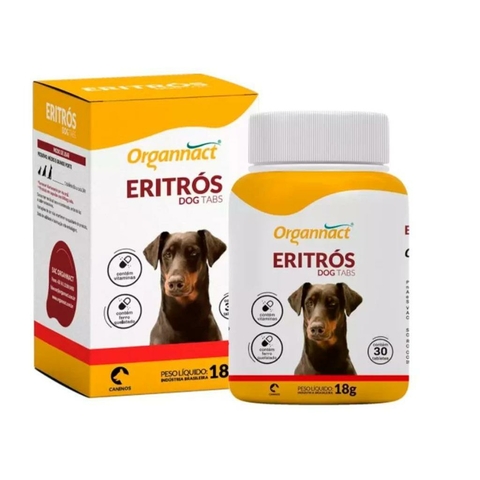 Suplemento Organnact Eritrós Dog Tabs para Cães 30 Tabletes