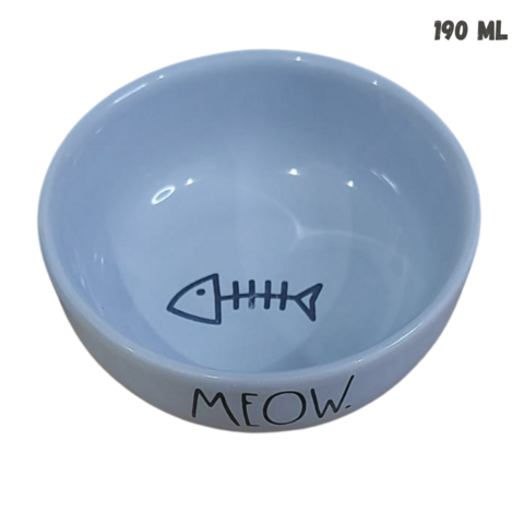 COMEDOURO CERÂMICA MEOW 190 ml
