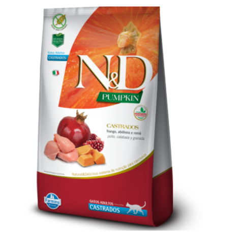 n&d pumpkin feline castrado frango 1,5kg