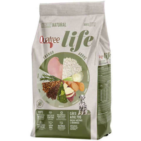 Ração Quatree Life Cães Adultos Médios e Grandes 15Kg