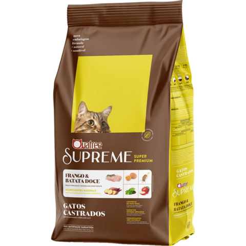 Ração Quatree Supreme Gatos Castrados Frango Batata 10Kg